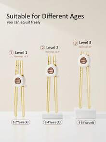 1pc Children Training Chopsticks, Tableware Household Practice Chopsticks For Baby, Toddler Beginners - Brown - View 5