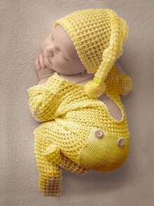 2 peças macacão branco para fotografia de recém-nascidos roupas para fotos de bebê macacão infantil de malha para meninos e meninas de 0 a 3 meses chá de bebê decorações para a família presentes chá de bebê presentes de Páscoa coisas para meninas/meninos - Branco - Ver 14