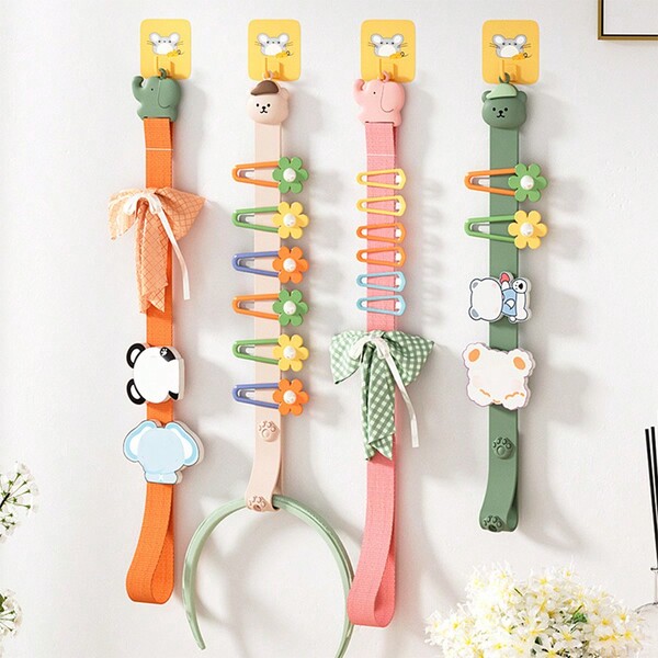 1 pezzo Scatola per organizzare accessori per capelli dei bambini, con fermagli per capelli, fasce per capelli, fiori per fasce, fermagli per capelli delle ragazze, cinturino per ordinare elastici (esclusi gli accessori per capelli)