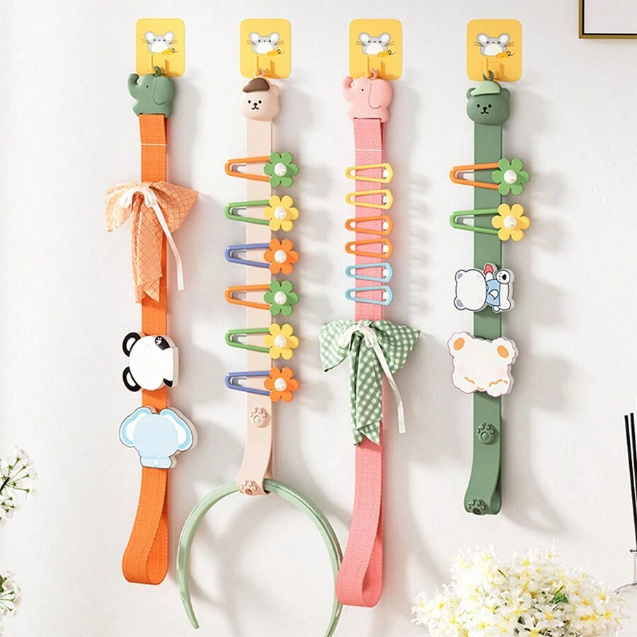 1 pezzo Scatola per organizzare accessori per capelli dei bambini, con fermagli per capelli, fasce per capelli, fiori per fasce, fermagli per capelli delle ragazze, cinturino per ordinare elastici (esclusi gli accessori per capelli)