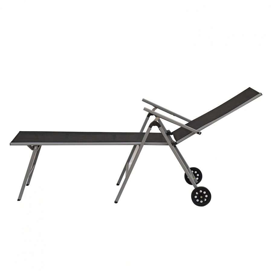 Outdoor Chaise Lounge Chairs Aluminum Adjustable Chair With Wheels For