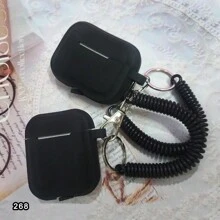Bunter Streifen Silikon-Feder-Seil Schutzhülle kompatibel mit Apple Bluetooth Ohrhörern Airpods Bluetooth Ohrhörer Schutzhülle, kratzfeste und anti-sturz Schutzhülle.