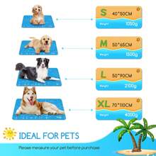 Tampă cu gel de răcire pentru animale de companie de 16 x 20 inci, dimensiunea S, covoraș de gel cu auto-răcire lavabil pentru pisici, câini, în interior, în aer liber, pat de răcire vara pentru animale de companie