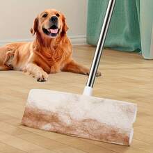 1套靜電除塵拖把-可重複使用及更換抹布，適用於濕乾兩用-適用於廚房、浴室、臥室、客廳和衛生間地板的有效清潔工具 - 彩色 - 查看 4