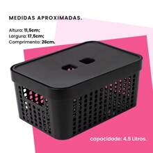 Organizer Box With Lid 4.5 Liter LP House Resistant Multipurpose Exclusive Design - trắng - Xem 5