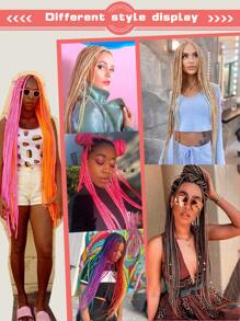 Micro Braids Hair Extensions Long Micro 3X Pre-Looped Synthetic Zizi Braids  24 Inch 100g/Pack Color Thin Small Box Braid Crochet Twisted Hair Synthetic Kanekalon Braiding Hair Extension