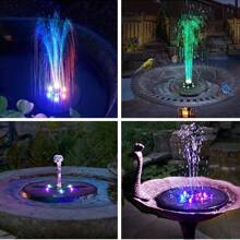 Solar Seven-Light Pond LED Colorful Fountain Landscape Sprinkler With Oxygen-Increasing Water Pump, For Small Fish Ponds And Artificial Waterfalls Automatic Spray System - Multicolor - View 1