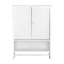 Modern Simple Toilet Bathroom Wall Cabinet Bathroom Mirror Cabinet Bathroom Storage Cabinet Minimalist White Board Style