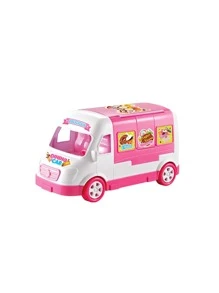 1box Pretend Play Food & Dining Cart Toy For Children, Ice Cream Cart For Girls' Princess Roleplay (Some Accessories Random Color) - Pink - View 5
