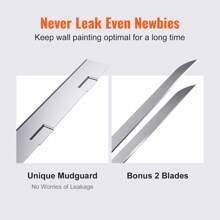 Drywall Flat Box, 10-Inch Wide Quick Clean, Aluminum Finishing Mud Box For Plasterboard, Wallboard, Sheetrock, Bonus Mudguard, Extra 2 Stainless Steel Blades (10/12-Inch)