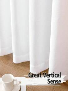 加厚彩虹亚麻窗帘卧室遮光窗帘日式透气简约窗帘适用于农业工厂别墅窗户遮光客厅窗帘1件 - 亮白 - 查看 4