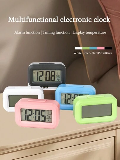 Multifunctional Smart Electronic Clock, Desk Clock With Backlight, Temperature, Calendar, Week, Timer For Kitchen, Dorm, Bedroom, Bedside,Home Decor ,Room Decor Gifts Birthday Graduation Digital Clock Alarm Clock Bedroom Decor Dormitory Decor Back To School School Decor School Surprise School Supplies