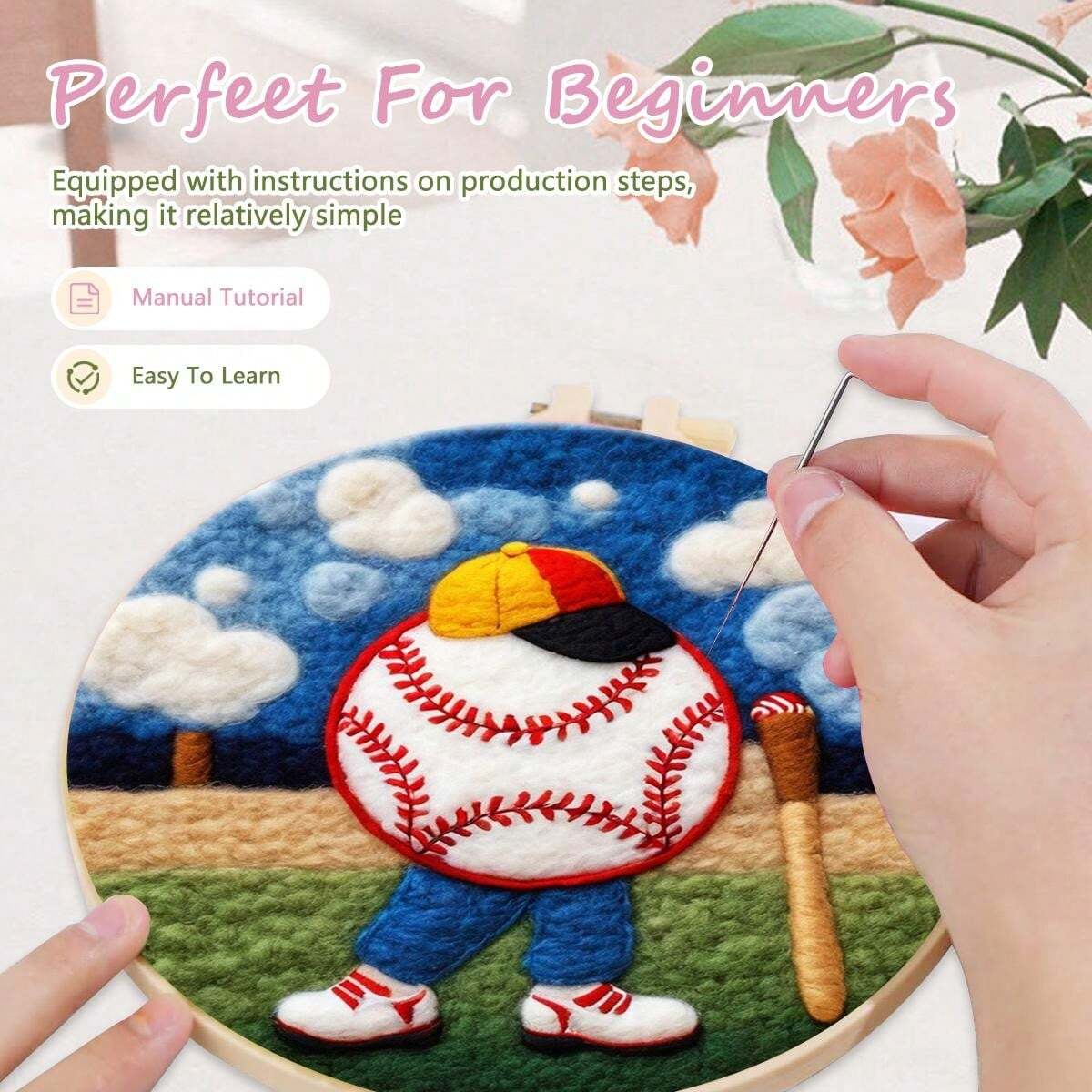 Feltsky Nadelfilz-Set Brauner Mops – 10 Cm, Inkl. Wolle, Nadeln, Matte & Anleitung, DIY Geschenk Für Anfänger