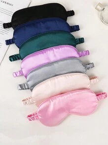 1pc Unisex Double-Sided Satin Eye Mask, Simple & Lightweight, Sleep Mask For Daytime Rest, Blackout, Comfortable & Non-Compressive