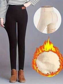 1Pc Women Thermal Lined High Waisted Workout Winter Warm Thick Leggings Soft Yoga Pants