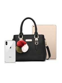 Bolsa Para Mujer Bolso Dama Bandolera Crossbody De Mano Moda - Negro - Ver 4