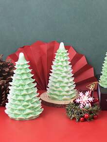 New Christmas Tree & Cedar Scented Candle Silicone Mold For DIY Candle Making - White - View 8