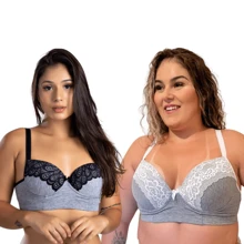 Plus Size Bras & Bralettes - 乾枯玫瑰色 - 查看 2