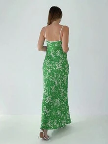 Fashionable Strapless Bandage Backless Dress - Green - View 2