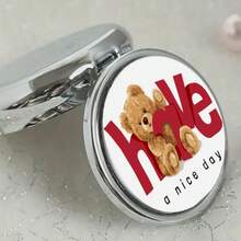 2pcs Round And Square Decorative Pill Box - Travel Metal Storage Box, Safe And Reliable, Simple And Convenient, Exquisite Pattern, Perfect Gift - Multicolor - View 3