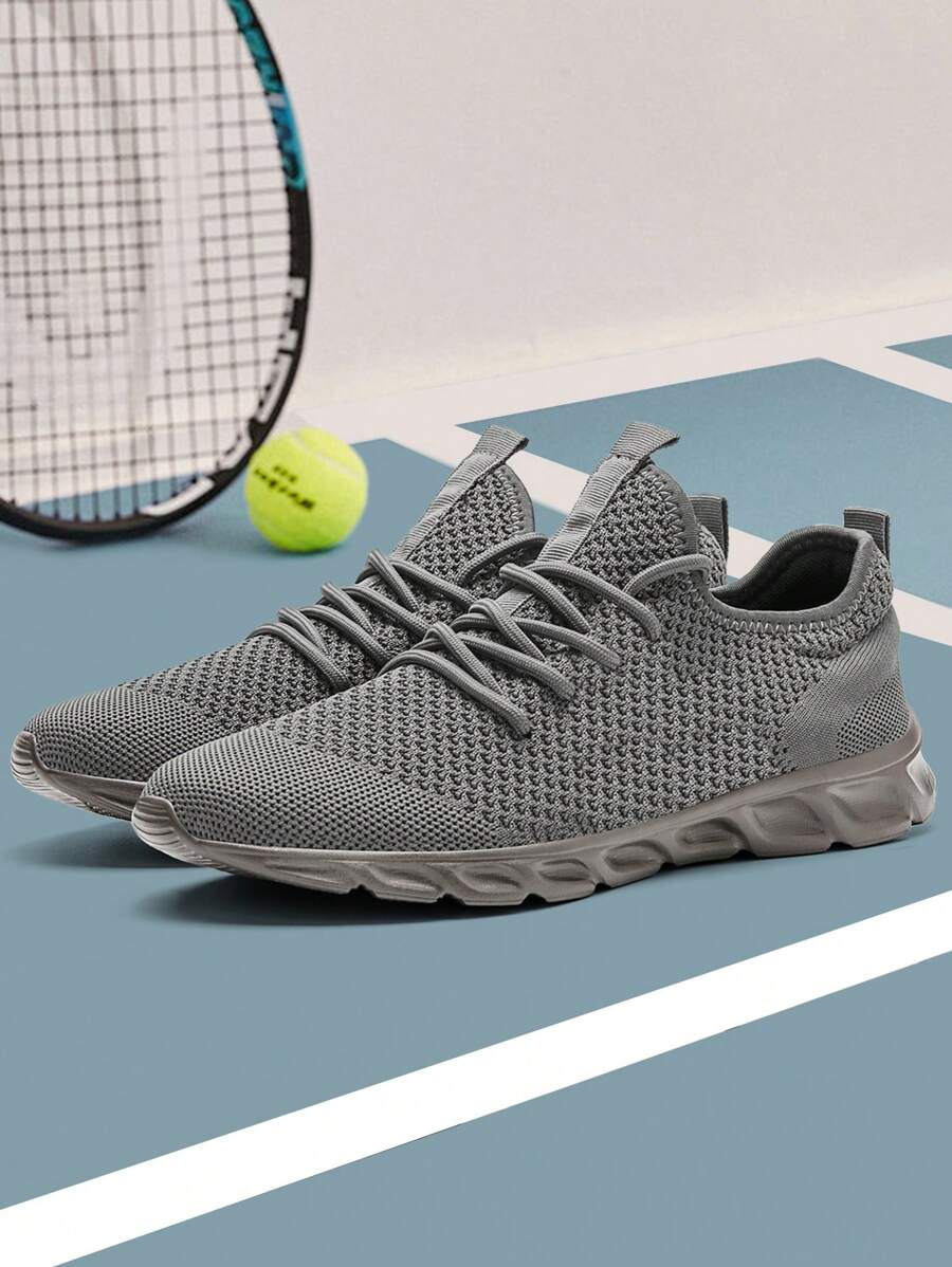 Men's Running Shoes Walking Trainers Sneakers Athletic Gym Fitness Sport Shoes Lightweight Casual Working Jogging Outdoor Shoe - Dark Grey - View 1