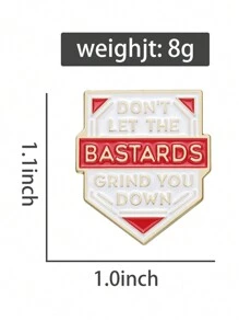 QIHOO 1 pieza Pin de esmalte gracioso 'No dejes que los bastardos te aplasten' Accesorios de insignia, broche de solapa de poder femenino novedoso como regalo para amigos - Multicolor - Ver 2