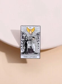 QIHOO 1PC Tarot Lover Brooch Animation Movie Badge Tarot Couple Decoration Accessories As A Gift For Friends - Multicolor - View 6