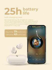 havit HAVIT TW969 LITE TWS Earbuds Wireless V5.4 True Wireless Stereo In Ear Earbusds, 25hours Endurance, Lightweight&Comfortable Headset For Women Students