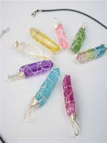 1 Máy Tính Tự Nhiên Pha Lê Thiên Thần Hào Quang Trang Sức Nữ Mặt Dây Chuyền Pha Lê Thời Trang Và Đơn Giản - mặt dây chuyền - Xem 8