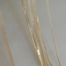 1 pieza Collar de cadena lateral de S925 plata pura chapado en oro para mujer, diseño minimalista de moda, adecuado para uso diario, se puede combinar con colgantes y capas con otros collares.