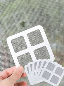 10pcs Screen Window Patch Repair Tape, Window Hole Mending Fiberglass Mesh, Anti Mosquito Net Patch - Grey - View 1