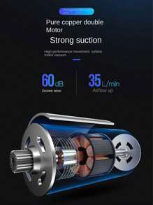 高功率無線手持吸塵器迷你辦公室臥室汽車強力吸力手提式吸塵器雙電池吸力保證 - 黑色 - 查看 7
