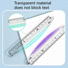 15cm Rulers, Clear Plastic Ruler, Straight Ruler Measuring Tool For Student School Office - Single Piece - View 1
