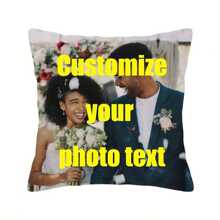 1 件您的照片枕套，适合情侣、父母、朋友、宠物、生日、节日庆祝、记录生活（加厚，18*18 英寸）