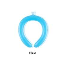 1入組涼感頸部包裝，可重複使用的頸部冷卻管冷卻產品，夏季降溫頸部包裝，炎熱氣候下的降溫設備，頸部冰袋佩戴式設計，適用於夏季野餐，徒步旅行和騎自行車 - 彩色 - 查看 9