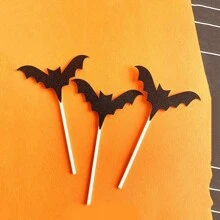 1set Halloween Cake Topper Decoration Cupcake Topper Pumpkin Bat  Ghost Party Dessert Supplies - Multicolor - View 9