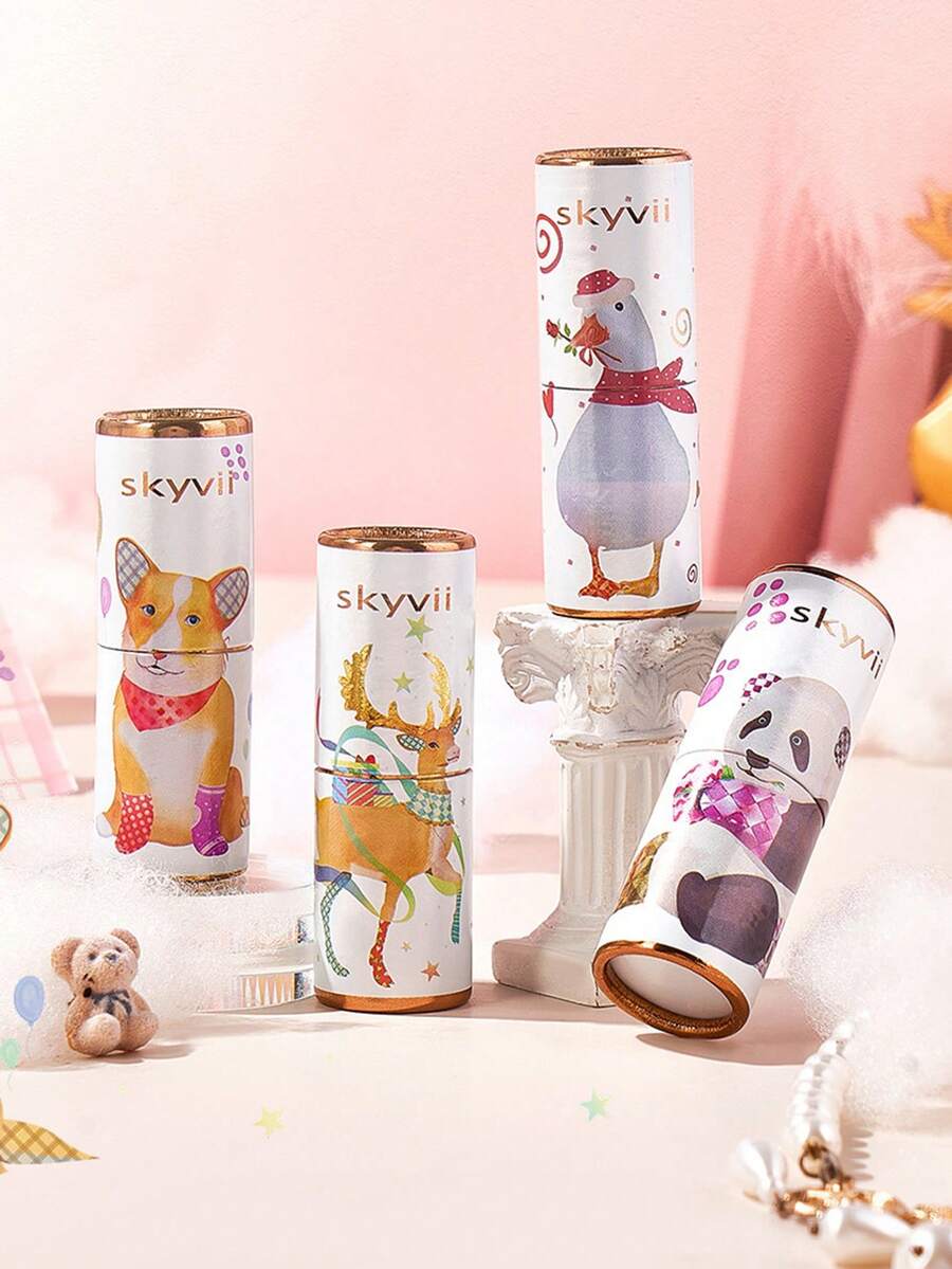 1PC动物系列固体香水香水身体香水持久留香便携式天然香味可随时补充