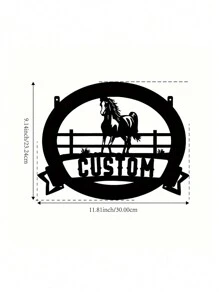 1 قطعة لوحة حائط معدنية حديدية مخصصة بشكل حصان مزرعة و لوحة اسم مخصصة، ديكور منزل ريفي لغرفة المعيشة أو المكتب متعدد الوظائف، زخرفي، قابل لإعادة الاستخدام، فاخر، أنيق، جميل، عالي الجودة، تخصيصي حديث، فريد، هدية مثالية للرجال والنساء والأصدقاء والأسرة والحيوانات الأليفة لمناسبات مختلفة كالأعياد والأعياد الوطنية وأعياد الأم والأب وحفلات التخرج والزفاف وأعياد الميلاد وأعياد الأطفال