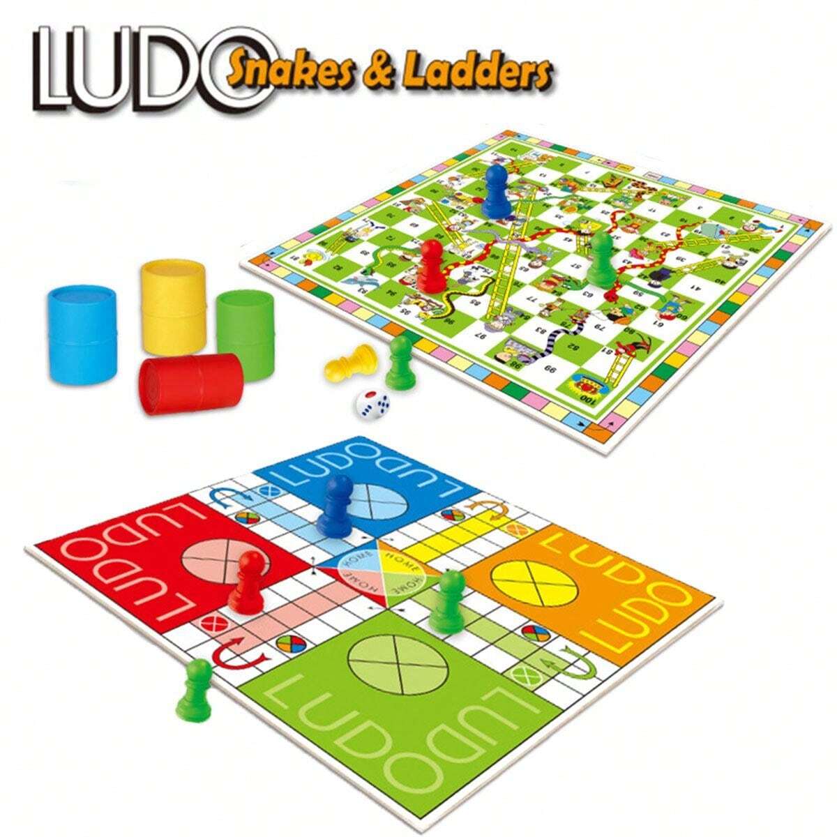 2-In-1 Ludo Game Snakes And Ladder Colourful Board Games An Excellent ...