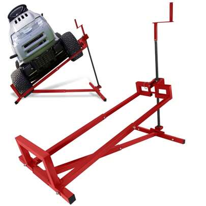 LILIIN Lawn Tractor Lift Lifting Device, Red, Lawn Tractor Lawn Mower Lifter 45° Inclination Adjustable, 400KG Lifting Platform Lifting Device For Ride-On Mower Cleaning Aid Universal