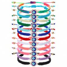 12pcs Bohemian Adjustable Handmade Braided Bracelet Set, Stackable With Rhinestone, Beach Style Women's Bracelet - Multicolor - View 13