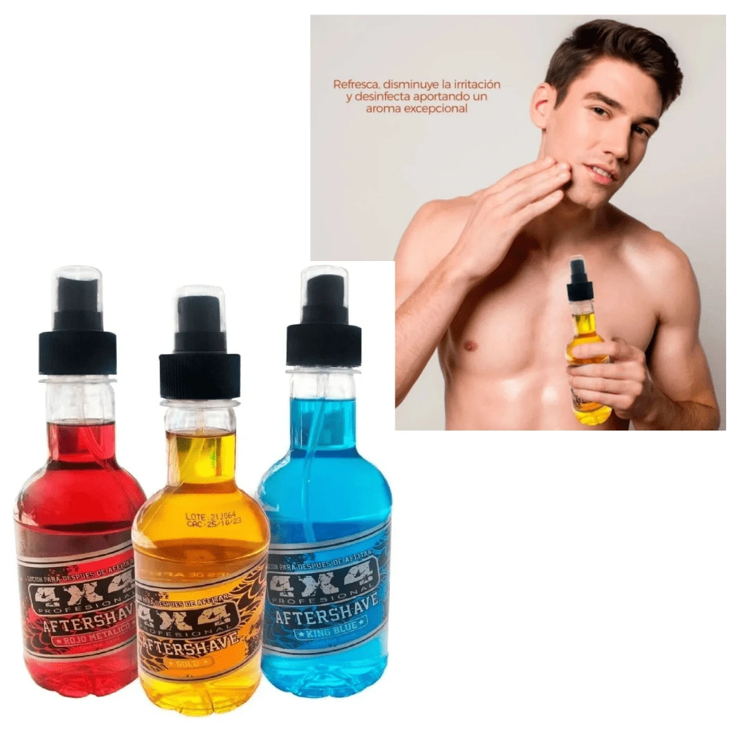 Loción Después De Afeitar 4x4 Aftershave diferentes aromas 300 ml - Azul - Ver 1