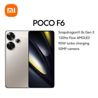 Xiaomi POCO F6 5G Smartphone Global Version NFC Flagship Snapdragon 8s Gen 3 LiquidCool Technology 4.0 With IceLoop 50MP Camera System With OIS 20MP Front Camera With AON CrystalRes 120Hz Flow AMOLED Display 90W Turbo Charging 5000mAh (Typ) Battery