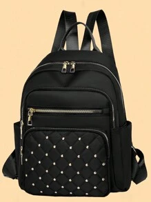 Backpack Women's New Diamond Shape Large Capacity Travel Fashion All Casual Bag Oxford Cloth Women Backpack, School Supplies, School Backpack, School Bag, Backpack For School, Back To School Backpack, School Bookbag, Big Backpack, Backpack School, Back To School Bags, Waterproof, Lightweight, Portable, Classic Casual, Suitable For Teen Girls Women College Students, Perfect For Back To School, First Day Of School, Middle School, High School, Work , Business, Commute