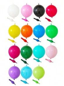 100pcs Colorful Tail Balloons, Suitable For Wedding, Birthday Party, Anniversary, Graduation, Holiday, Mother's Day, Indoor And Outdoor Decoration, Home Decor, Room Decoration - Multicolor - View 2