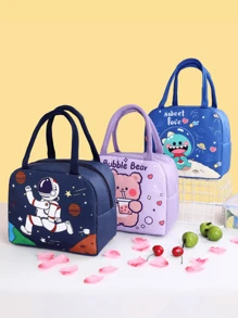 1pc New Large-Capacity Lunch Bag, 3D Pattern Cartoon Lunch Box Bag For Taking Out, Ideal Choice For Gifts - one-size - View 1