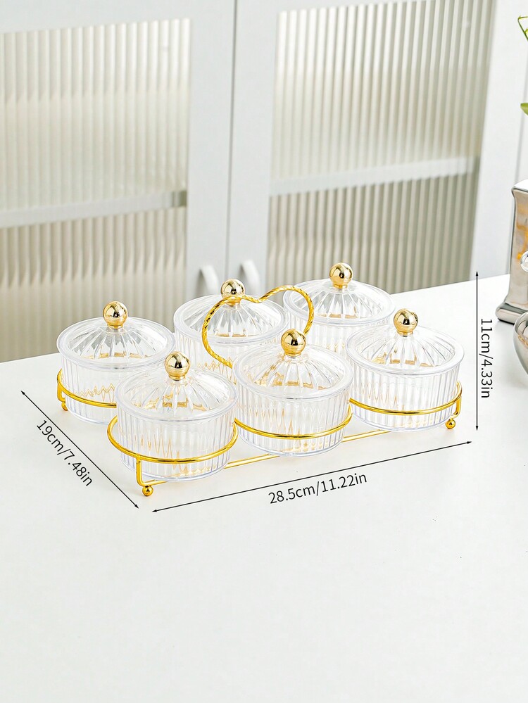 1 bộ Khay chia lớn có tay cầm kép - Hộp đựng thực phẩm rộng rãi có ngăn đựng đồ ăn nhẹ có thể tháo rời, nắp và ngăn đựng tủ lạnh, thích hợp cho du lịch, tiệc tùng, salad, đồ ăn nhẹ và kẹo - Nhiều màu - Xem 15