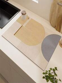 1 件，时尚简约碗碟干燥垫，浓缩咖啡机台面吸水垫，水槽排水垫，软水龙头吸水垫，水槽杯垫，厨房配件，浴室配件 - 多色 - 查看 4