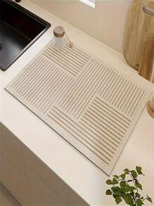 1 件，时尚简约碗碟干燥垫，浓缩咖啡机台面吸水垫，水槽排水垫，软水龙头吸水垫，水槽杯垫，厨房配件，浴室配件 - 多色 - 查看 6