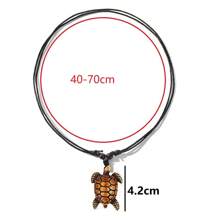 10 pièces/pack Colliers pendentifs en résine vintage avec tortue cool, aigle et dauphin, parfaits pour le port quotidien, les voyages, les fêtes et les cadeaux pour hommes